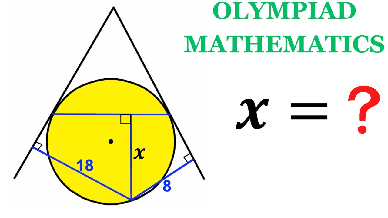 Olympiad Mathematics | Can you find the length X? | (Step-by-step explanation) #math  #maths
