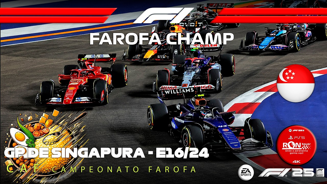 CAMPEONATO FAROFA - TEMPORADA 6 - E16/24 - GP DE SINGAPURA - NARRAÇÃO: RON BAUER