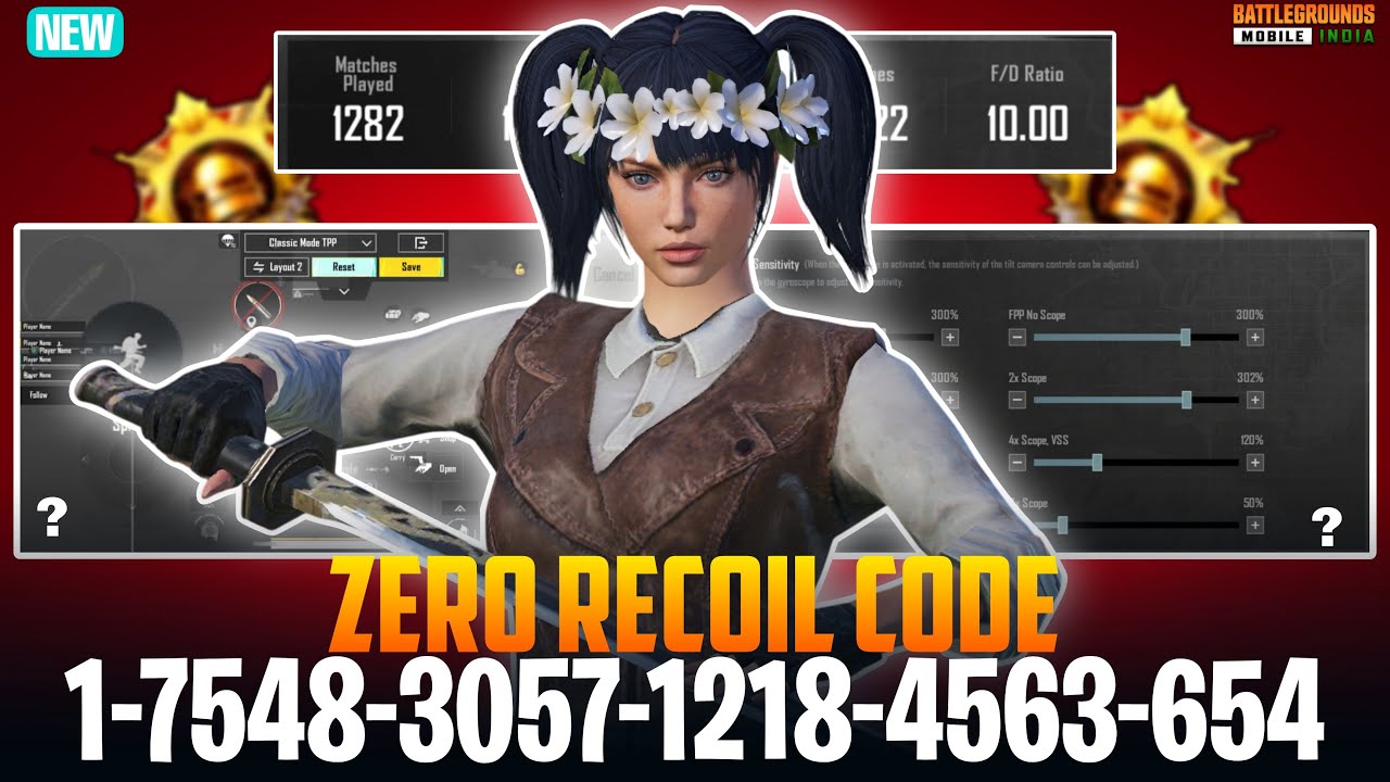 🥵BGMI BEST 🔥 SENSITIVITY SETTINGS |BGMI SENSITIVITY CODE TODAY😱| BGMI ZERO RECOIL SENSITIVITY CODE🥵