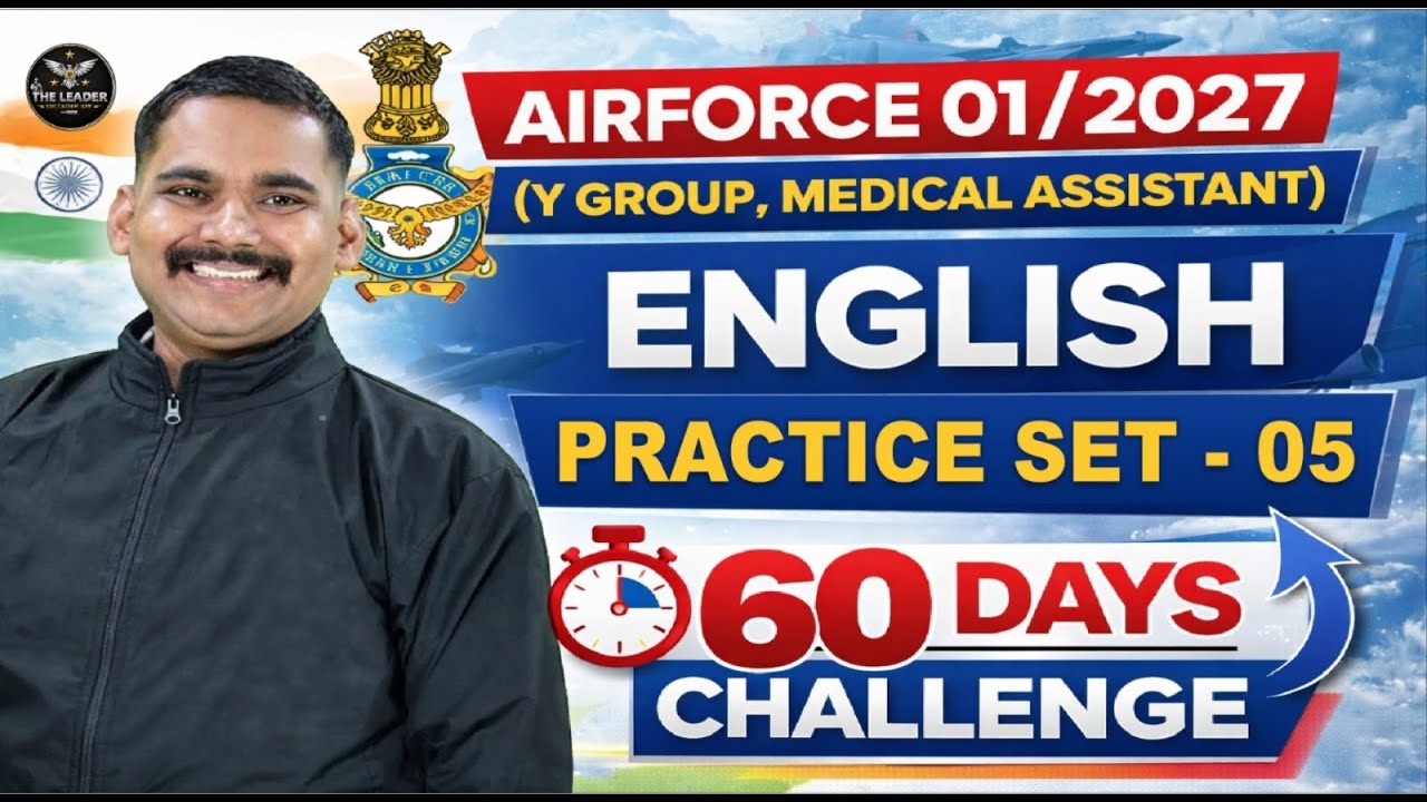 AIRFORCE X &Y Group 01/2027 | Medical Assistant English Practice Class | By Satydev Sir #airforce #5