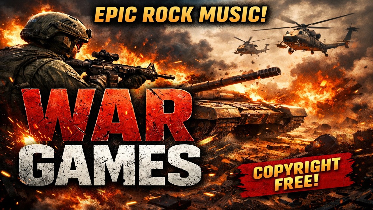 WAR GAMES 🔥 Epic Rock Instrumental | Copyright Free Rock Music (No Copyright Background Music)