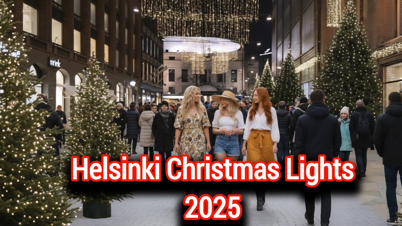 Christmas Lights Vibes A Magical Walk in Helsinki Finland | 2025 #travel