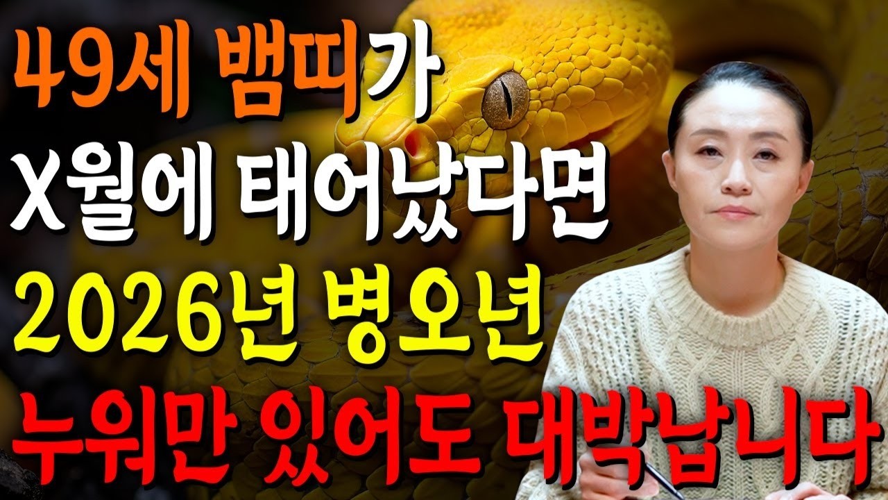 지금까지의 고생을 한 번에 보상받는다, 1977년생 뱀띠의 2026년 결정적 반전