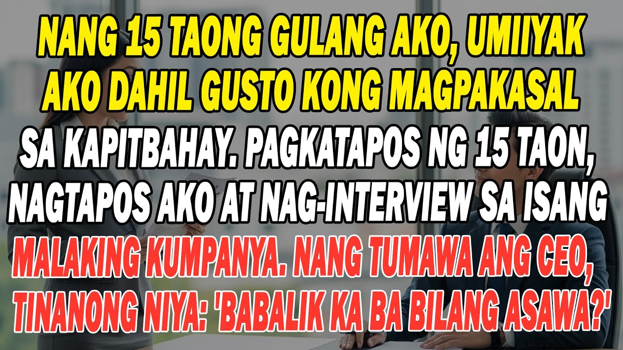 Umiiyak Ako Dahil Gusto Ko Mag-Asawa Sa Kasama.15 Taon Matapos, Ceo: 'Babalik Ka Ba Bilang Asawa?'