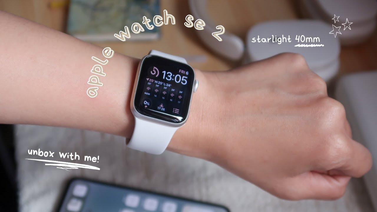 apple watch se 2 40 mm starlight ✧*  unboxing & pairing/setup