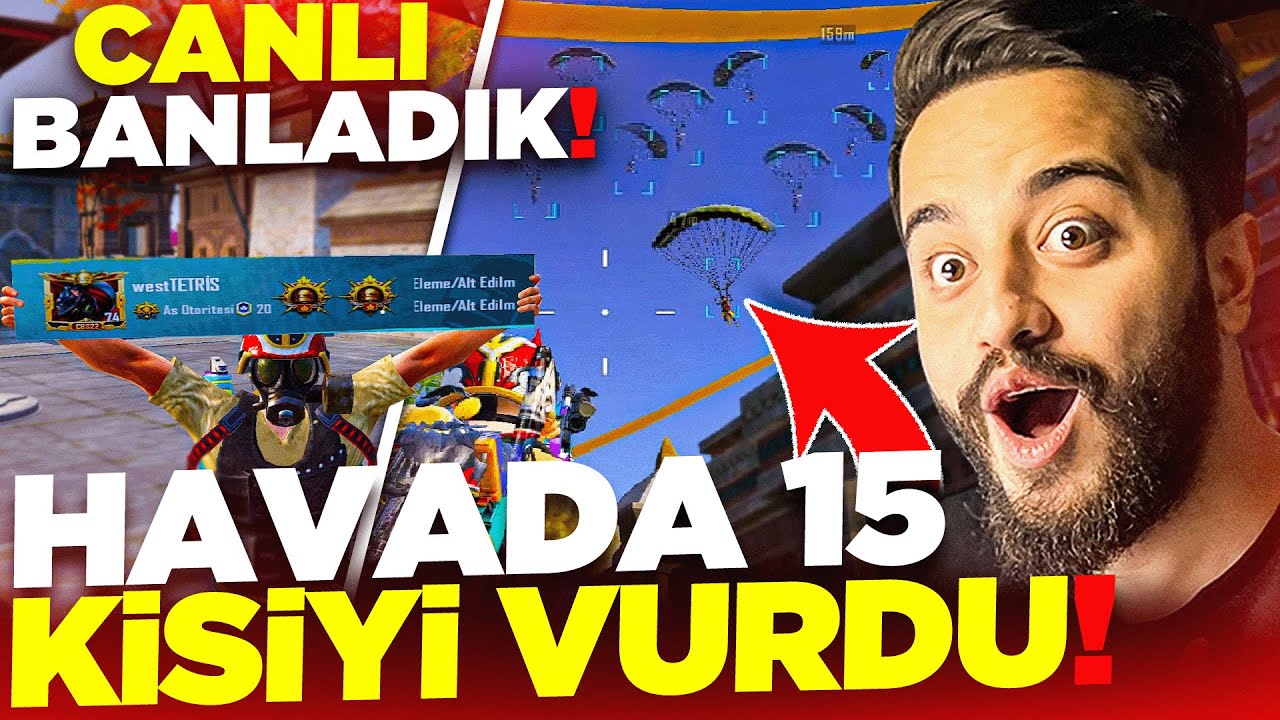 OHA! HAVADA 15 KİŞİYİ VURDU! TAKIMCA HİLE YAPAN TAKİPÇİLERİMİ CANLI BANLADIM! PUBG Mobile