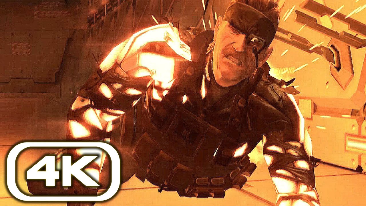 Metal Gear Solid 4 — сцена в микроволновом зале (4K 60 кадров в секунду)