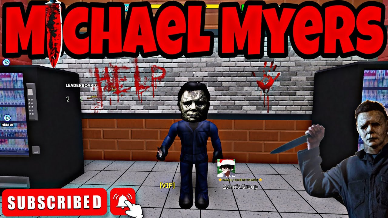 I became MICHAEL MYERS in Roblox Fight in a school..