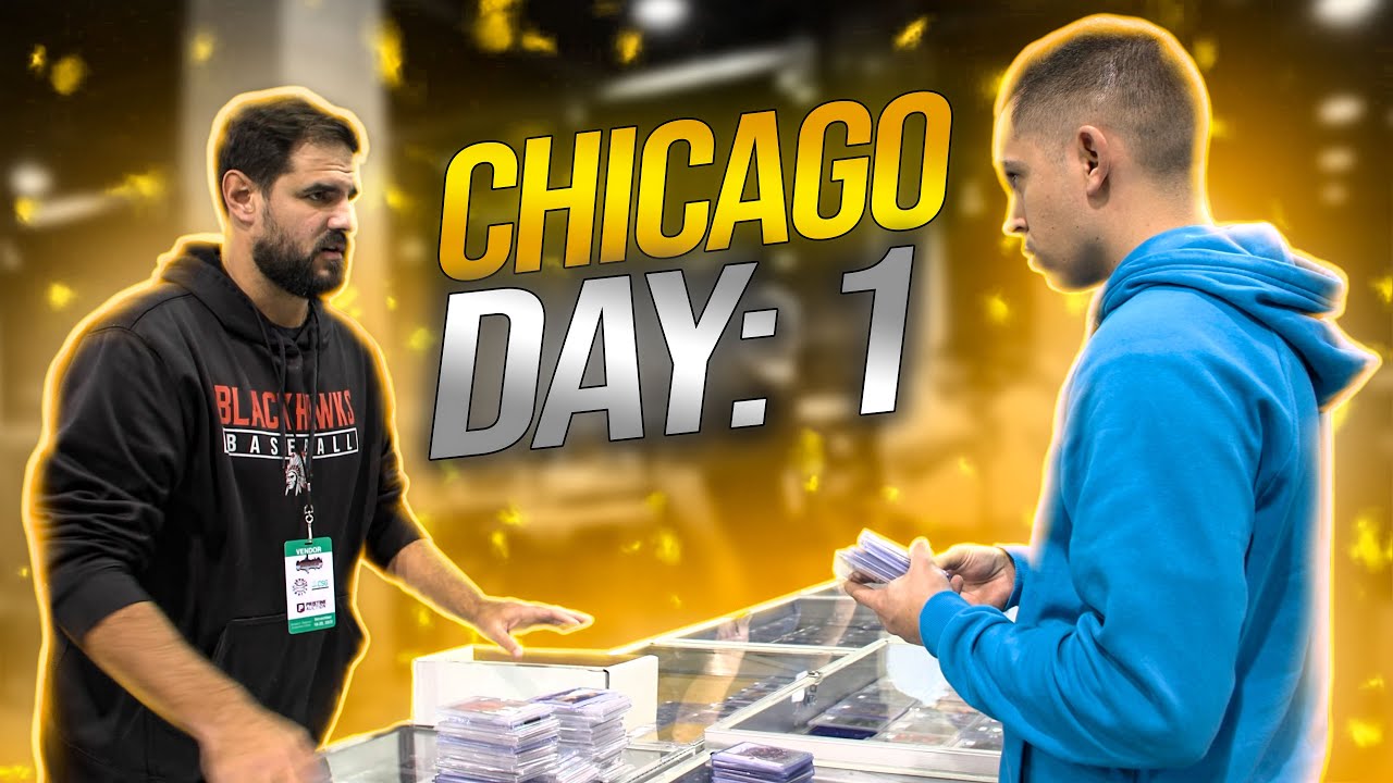Buying 500+ Cards In ONE DAY 🤯 Chicago Card Show Vlog: Day One