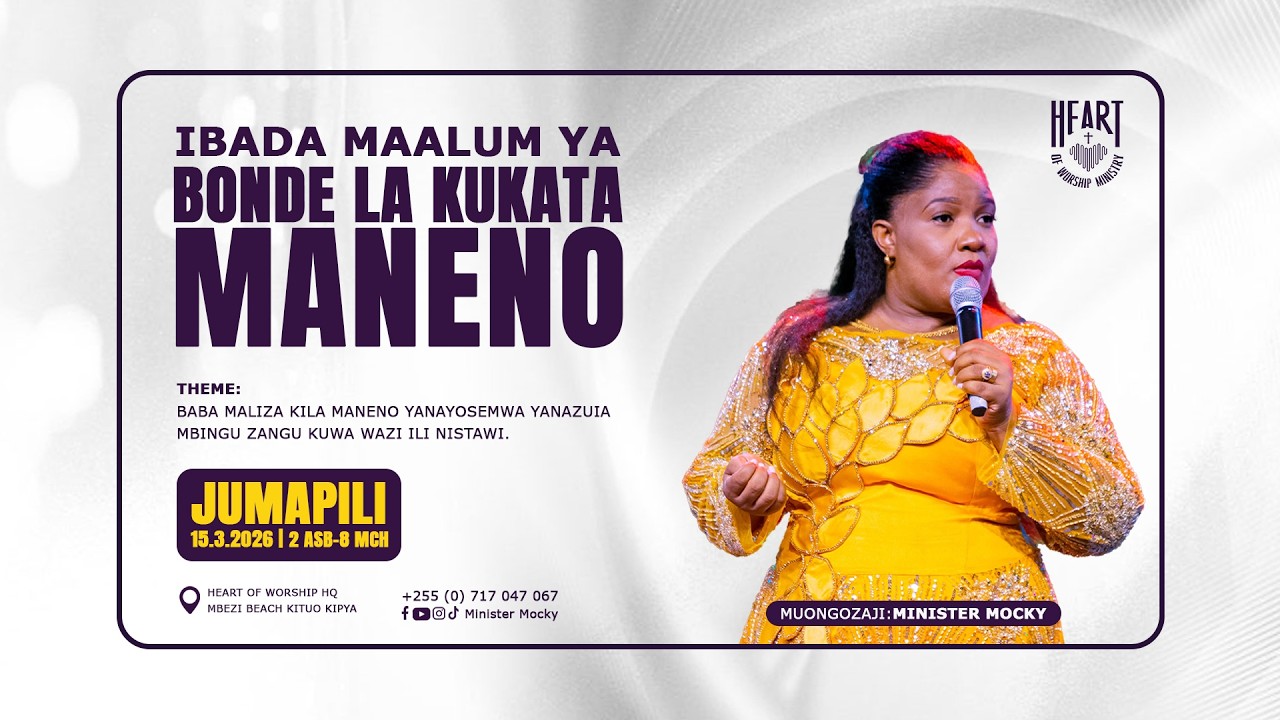 IBADA MAALUM YA BONDE LA KUKATA MANENO || 15 MACHI 2026