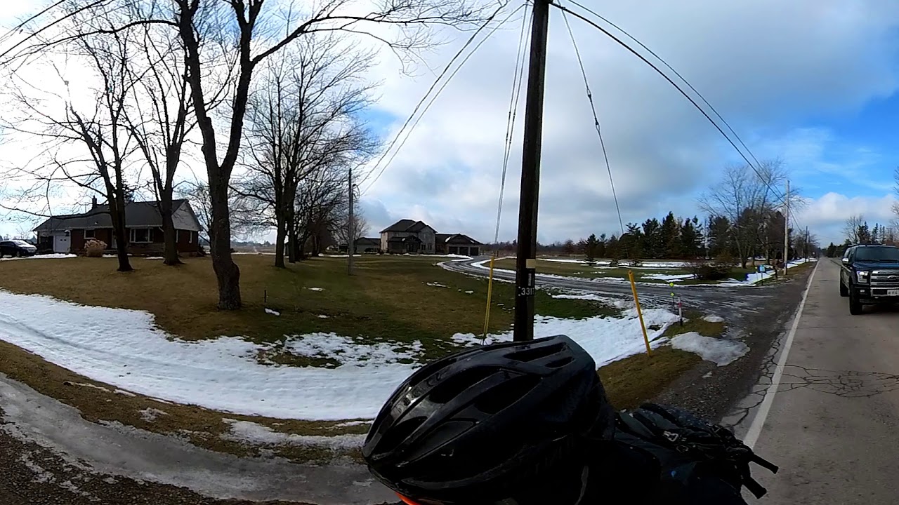 Cyclist near-miss in Flamborough, Ontario, Canada