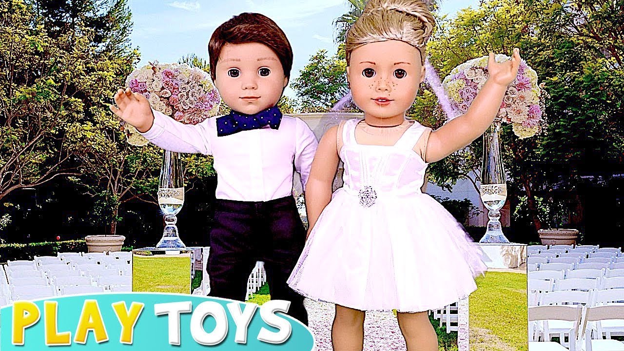 Baby Doll Wedding Day Routine with Dress up and Spa! Play Toys