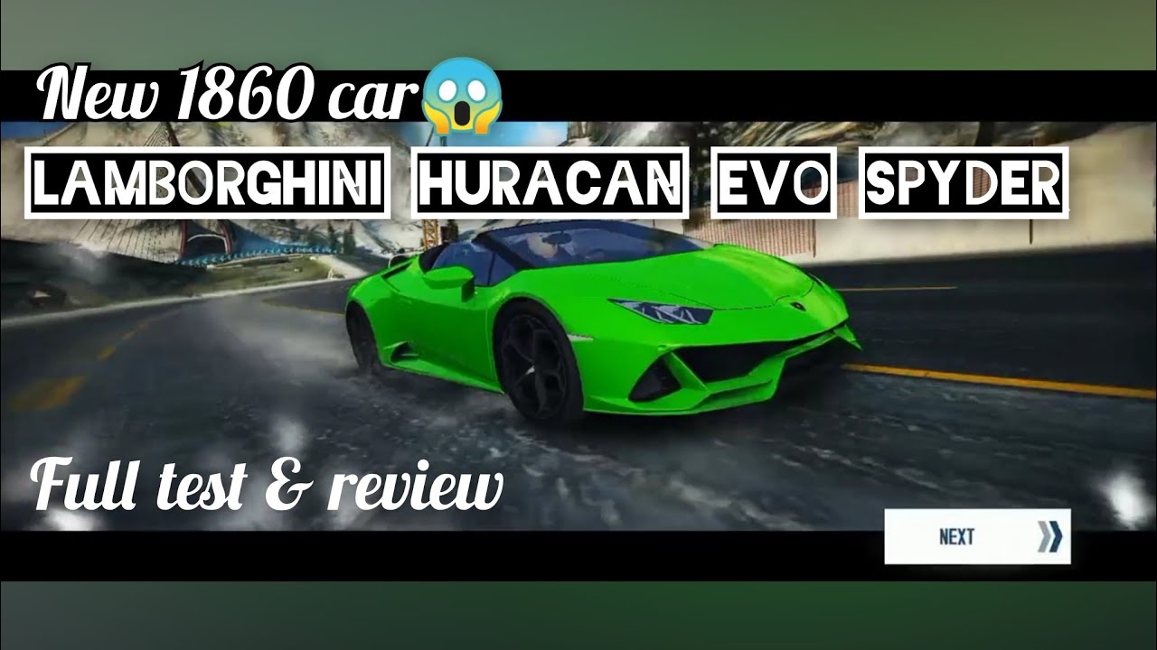 Asphalt 8 | New 1860 car😱. Lamborghini huracan evo spyder full test & review