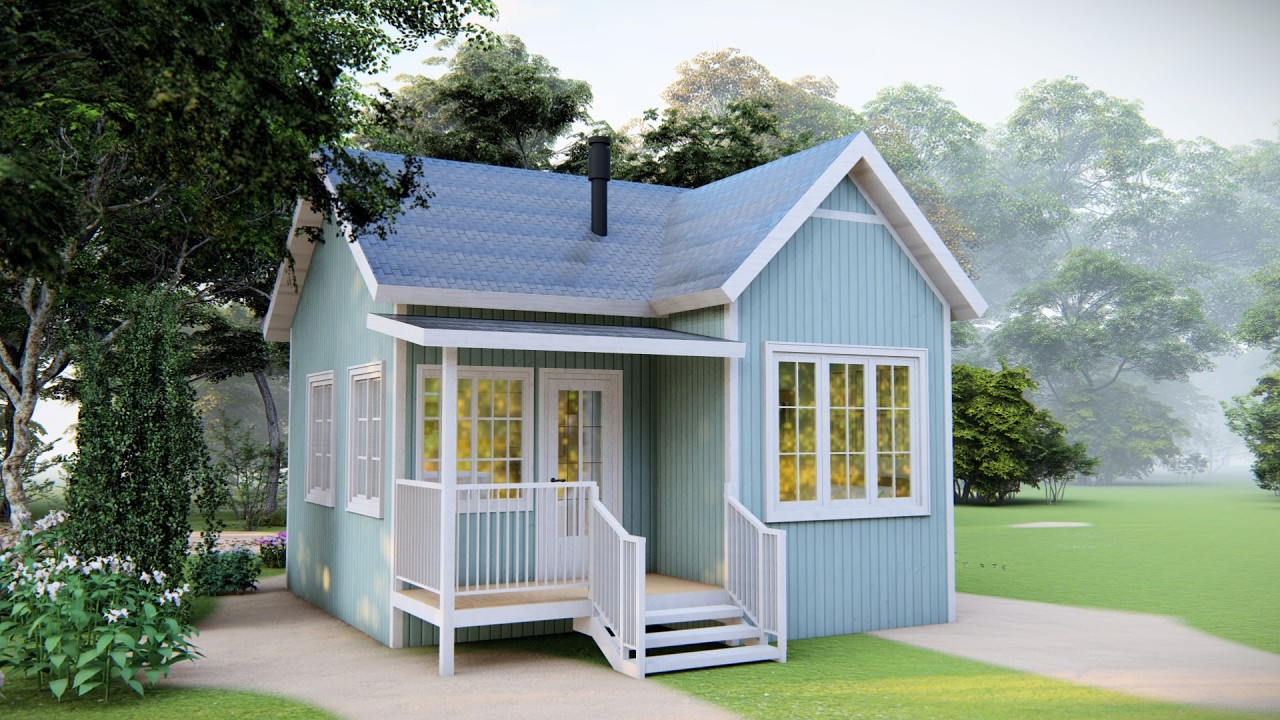 20'x20' Tiny House Design! FREE Floor Plan & Cozy Charm | 6x6m Tiny Living