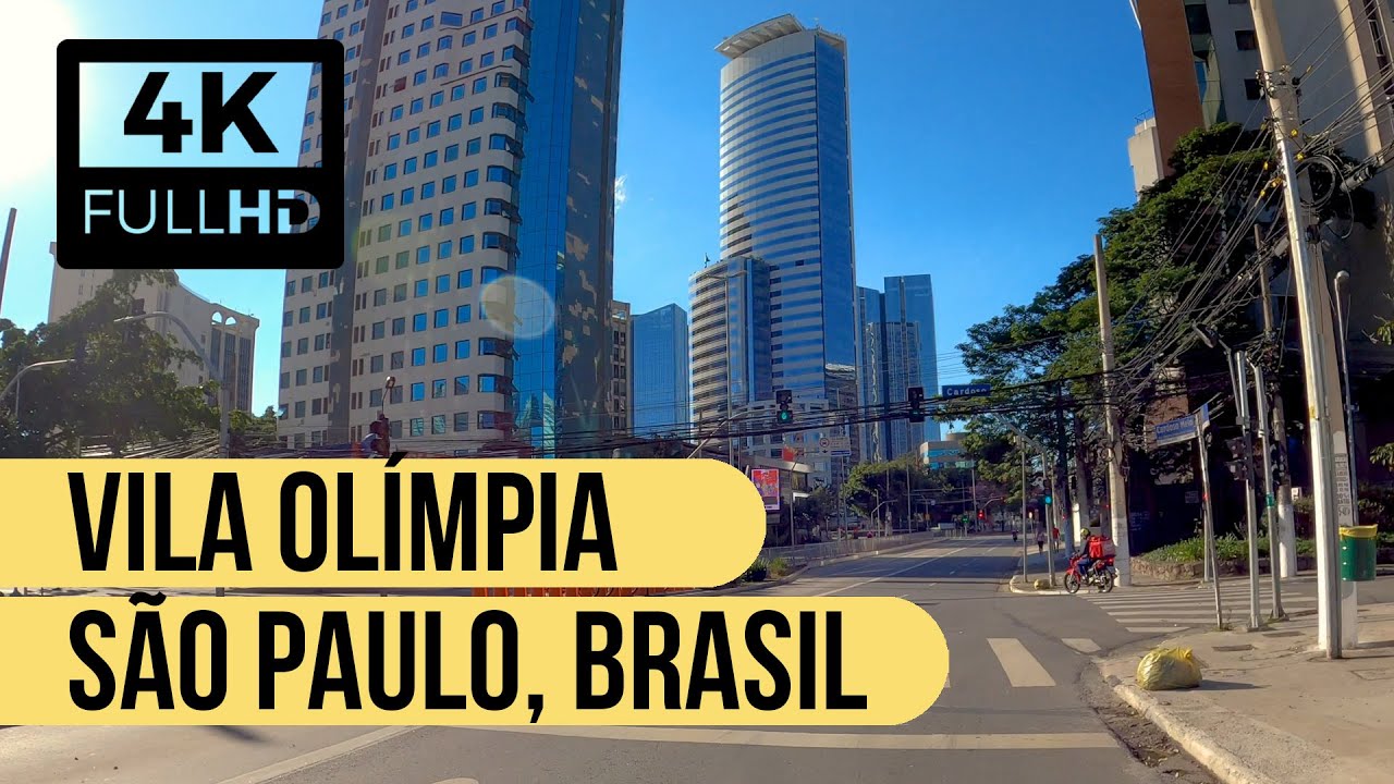 Driving in São Paulo (4K) in Vila Olímpia neighborhood (Ep.17)