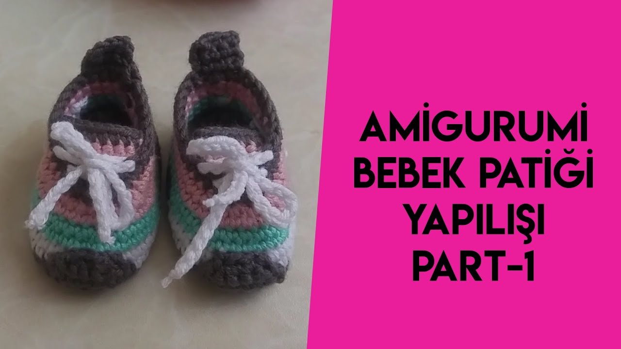 amigurumi nike patik yapılışı PART 1(amigurumi doll shose)(English subtitle)