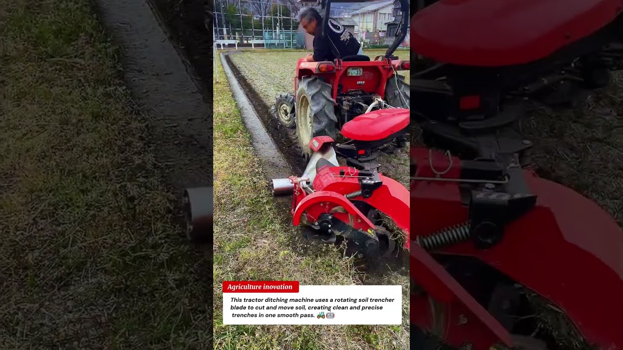 Tractor Ditching Machine farm tools machine Soil Trencher Fast Clean Precision 🚜🤖