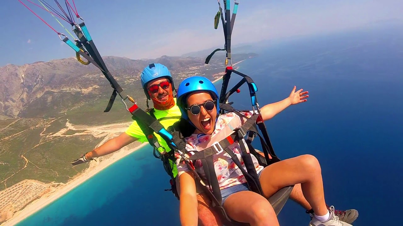 The beauty of paragliding in Llogara, Albania