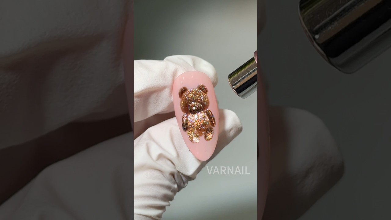 🧸🎀✨HOW TO draw the Bear Cat Eye Nails! 