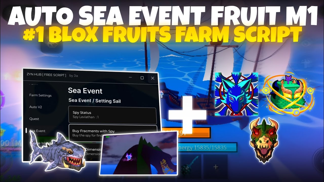 Blox Fruits Script No Key - Auto Farm Sea Events Fruit M1, Sea Beast, Terror Shark & More