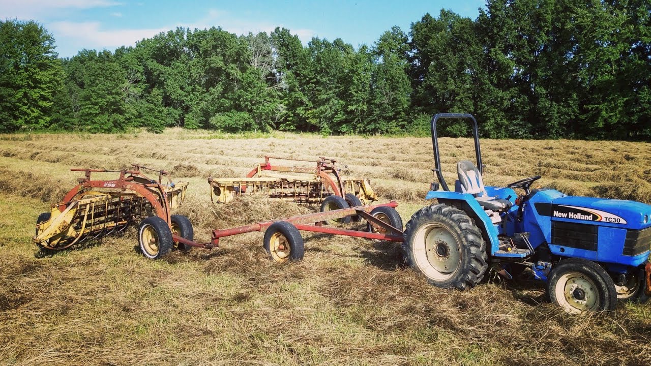 Tiny Tractor Big Rake!!