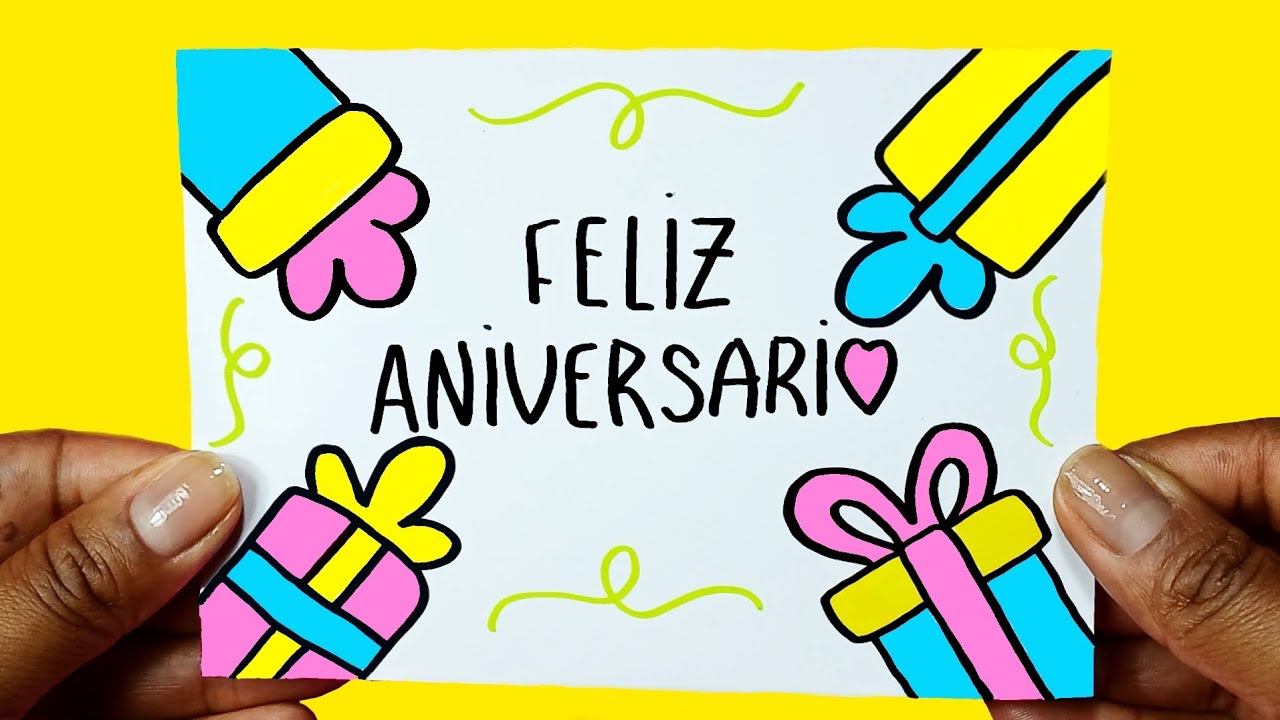 Como fazer CARTÃO DE ANIVERSÁRIO fácil | FELIZ ANIVERSÁRIO ❤ Hellen Chagas