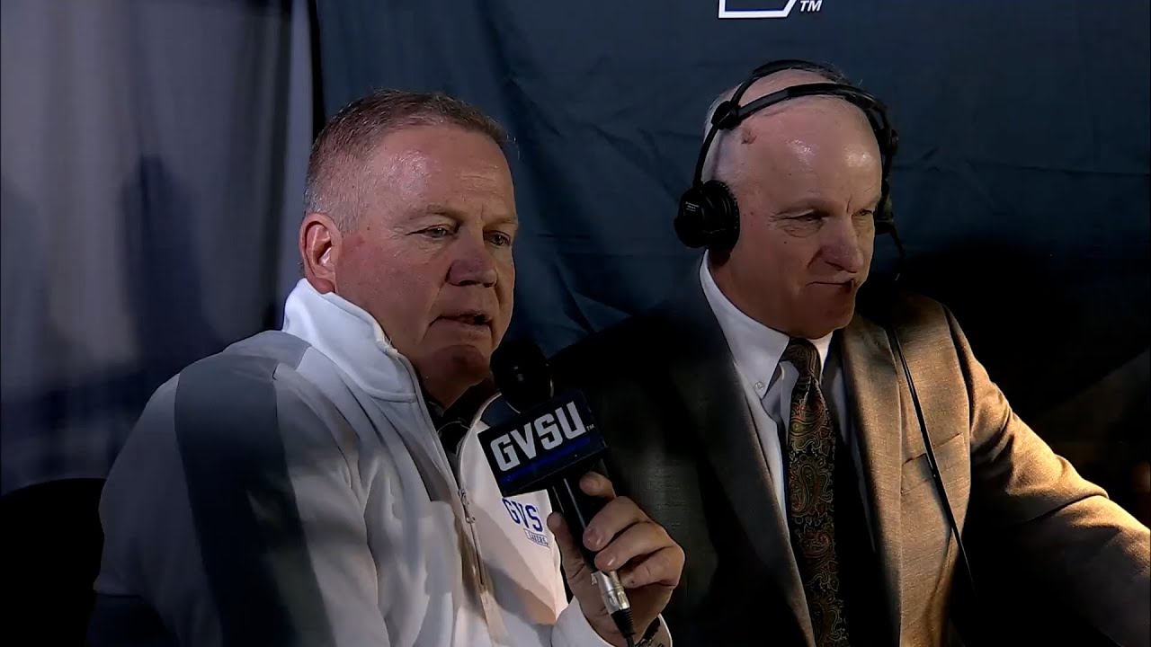 Brian Kelly interview at Grand Valley State University football game