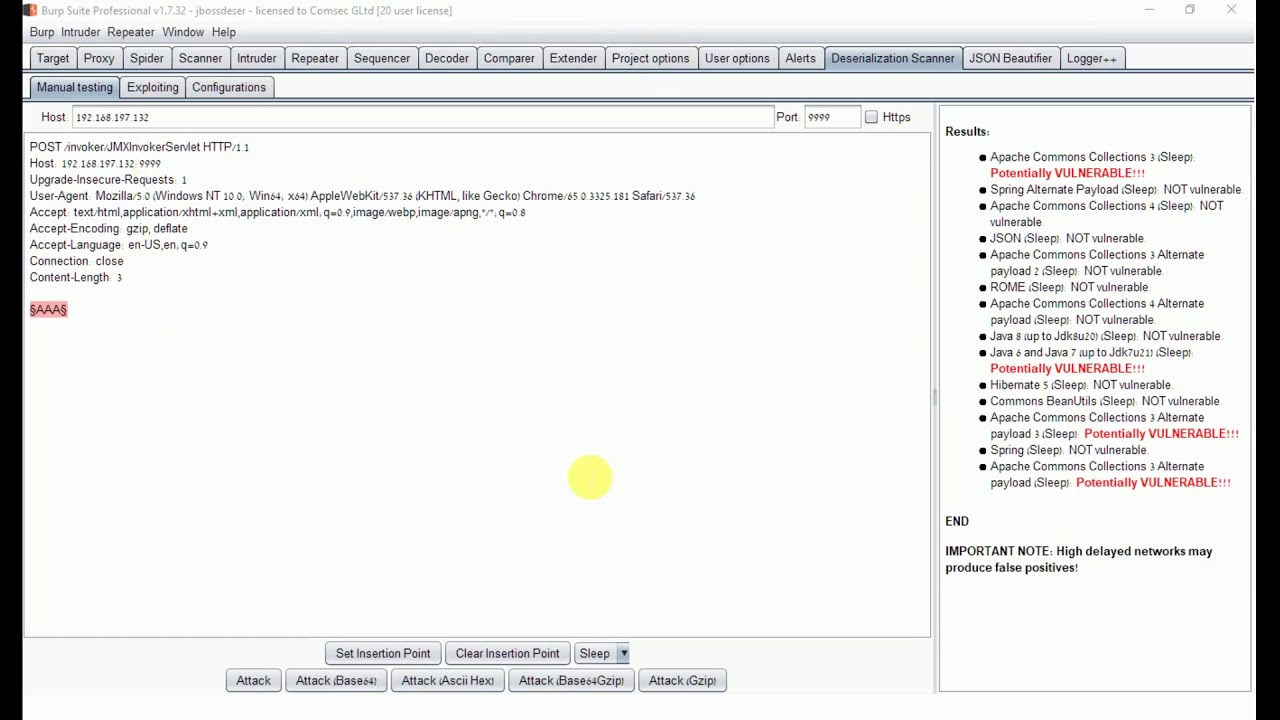 Exploiting a Java Deserialization Vulnerability using Burp Suite