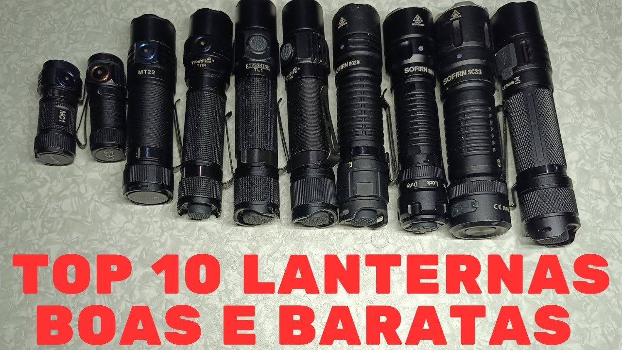 🔴 Top 10 Lanternas Boas e Baratas as Melhores Lanternas do Aliexpress Lanternas Sofirn e Trustfire 