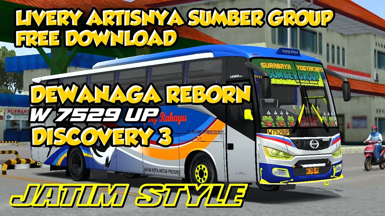 FREE MBOIS❗️LIVERY SUGENG RAHAYU DEWANANAGA REBORN W 7529 UP | BUS SIMULATOR INDONESIA