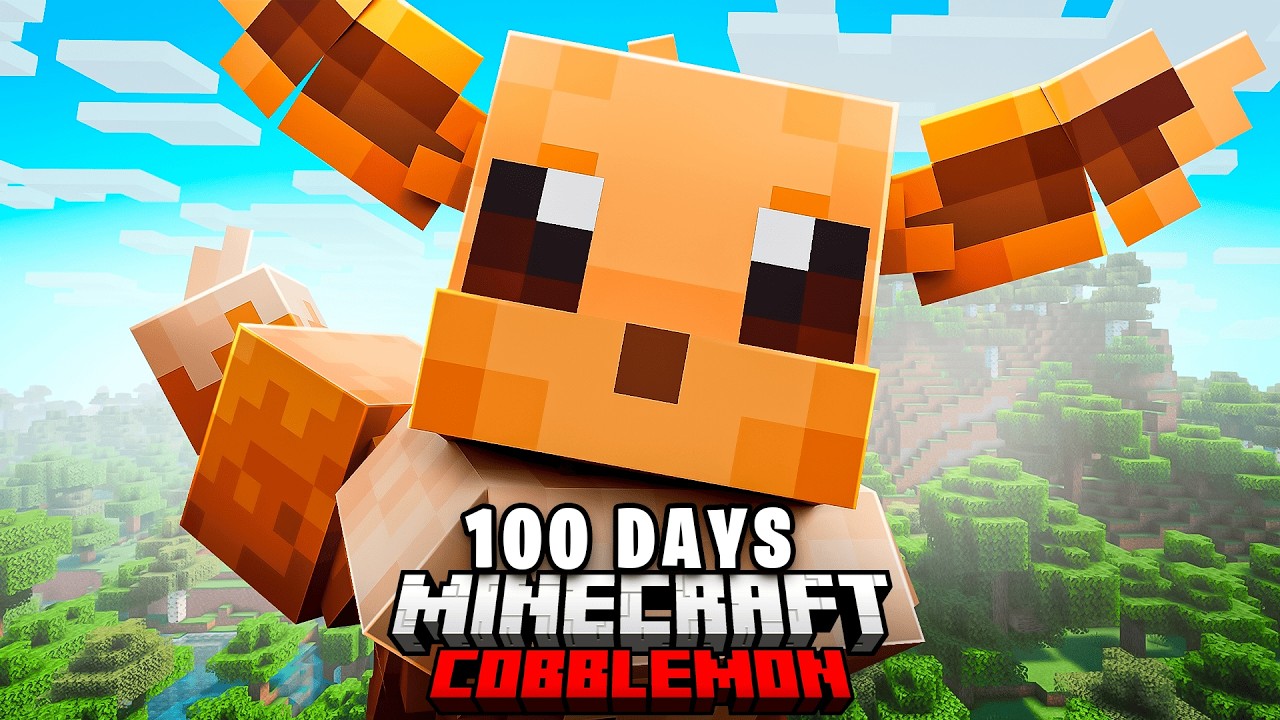 I Spent 100 Days in EEVEELUTION ONLY Pok&eacute;mon Minecraft VS. My Rival! (Duos Cobblemon)