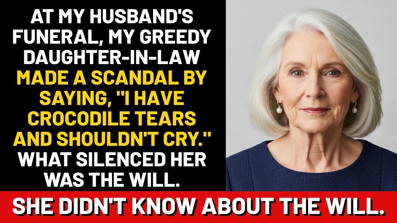 At my husband's funeral, my greedy daughter-in-law made a scandal by saying, 