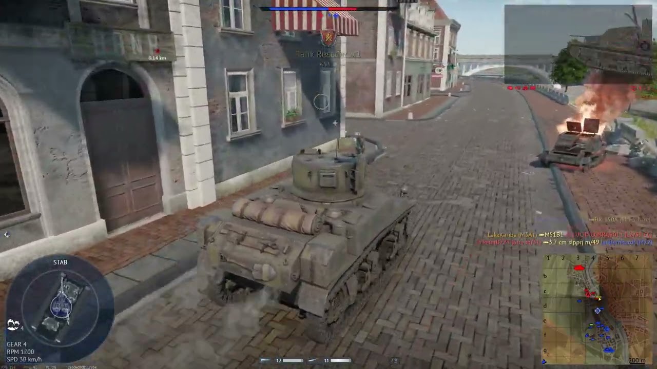 American Tank Flanking in Dutch City | War Thunder