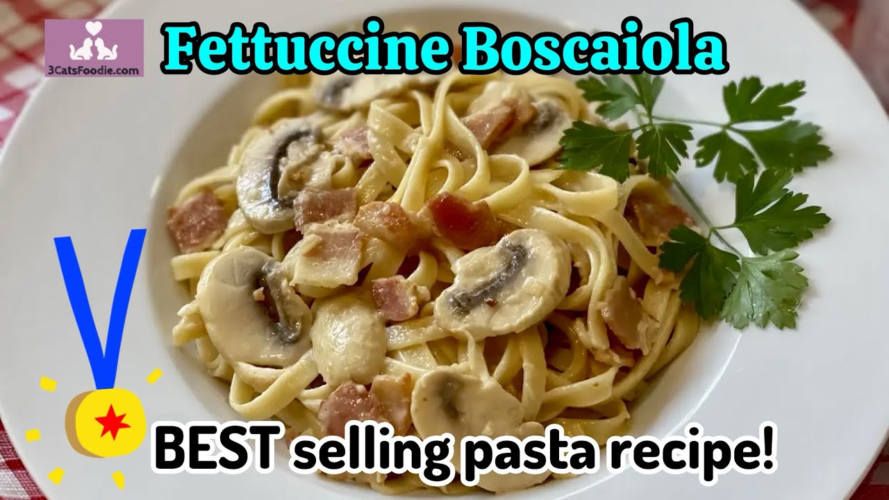 Easy Fettuccine Boscaiola (Pizzeria's best selling pasta recipe)