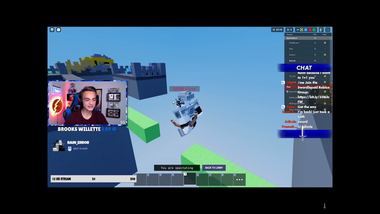 OMG SWORD STUDIOS NOTICED ME IN HIS LIVE CHAT LOL