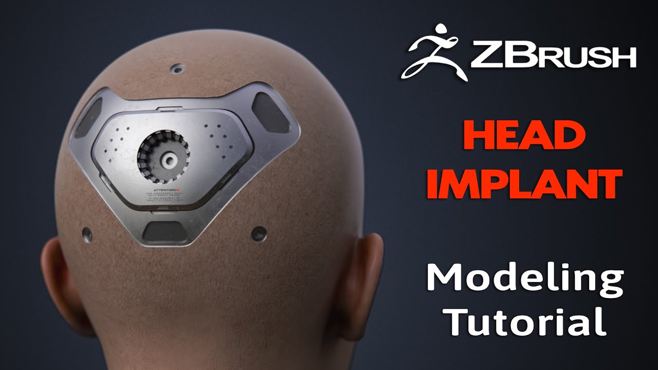 Zbrush Modeling Tutorial | Cyberpunk Head Implant