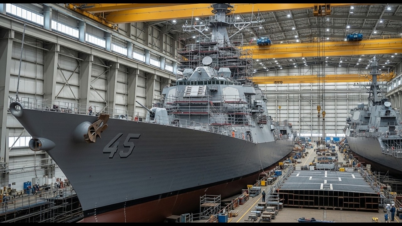 Inside the U.S. Navy Destroyer Yard | How USS Paul Ignatius (DDG‑117) Was Built (Full Process)