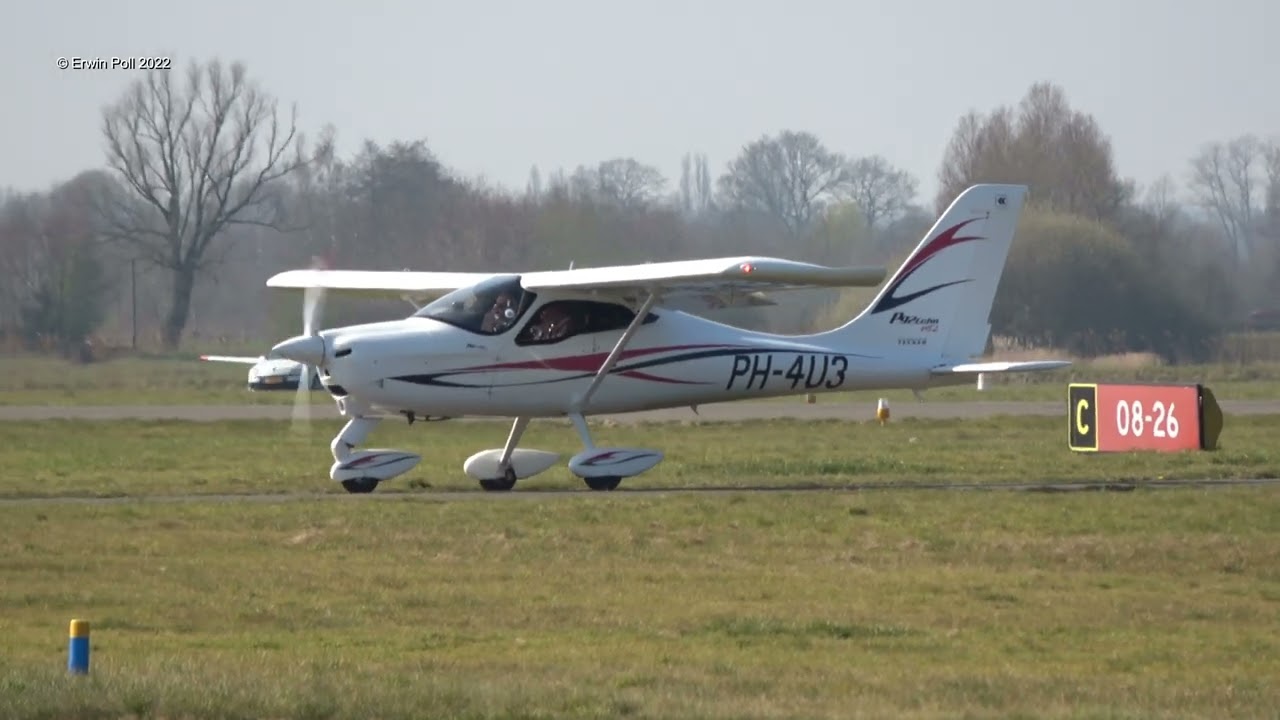 Tecnam P92 Echo Mk2 PH-4U3 Funflight Flyingschool Teuge Airport 26 Maart 2022