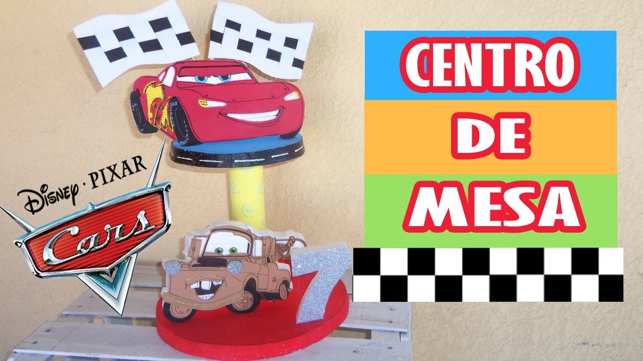 Centro de mesa paso a paso // Centro de mesa Cars // Decoración de fiesta infantil