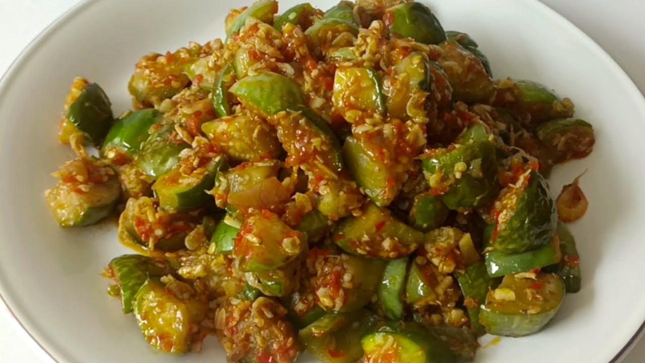 MASAK TERONG LALAP DENGAN UDANG REBON, JADI MENU YANG ENAKNYA BIKIN KETAGIHAN !!