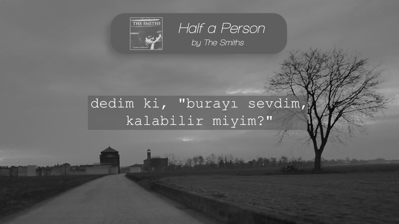 (Açıklamalı Türkçe Çeviri) Half a Person  - The Smiths