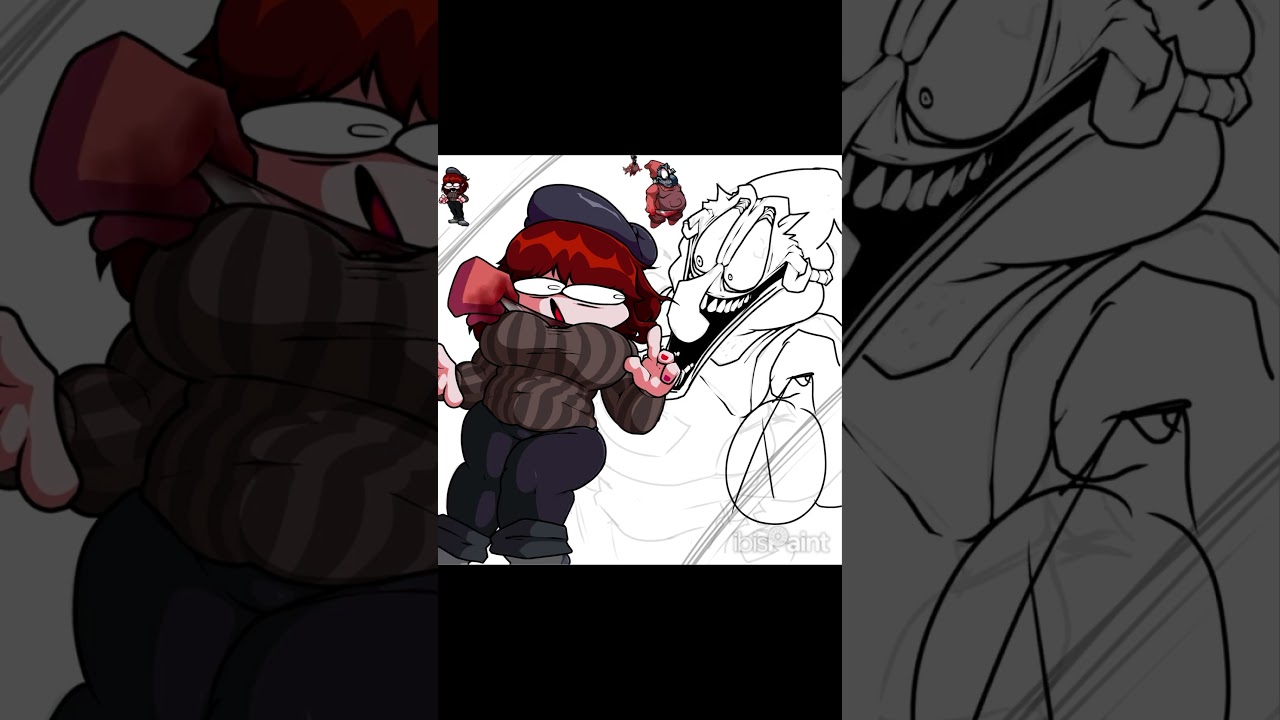 Massacre GF and Patrick | #speedpaint #short #shorts #shortvideo  #fnf #fnfmod #fnfmods #mcm