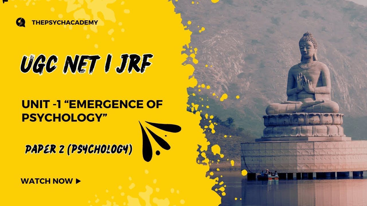 Unit 1 | Emergence of Psychology in Tamil | UGC NET JRF 2024 | ThepsychAcademy