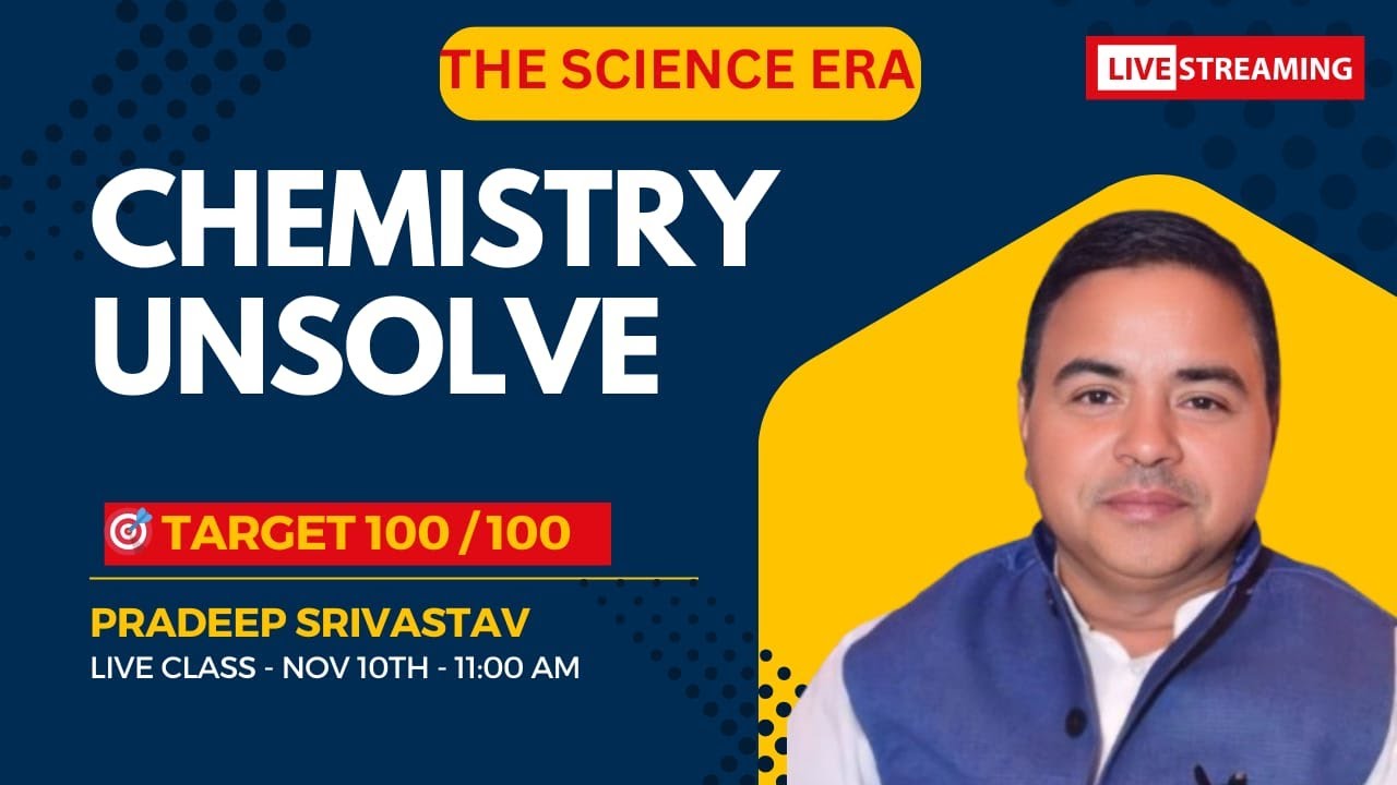 🔴 LIVE || CLASS 12 || CHEMISTRY UNSOLVED|| [SET 1/GA/2024 ] ||THE SCIENCE ERA ||