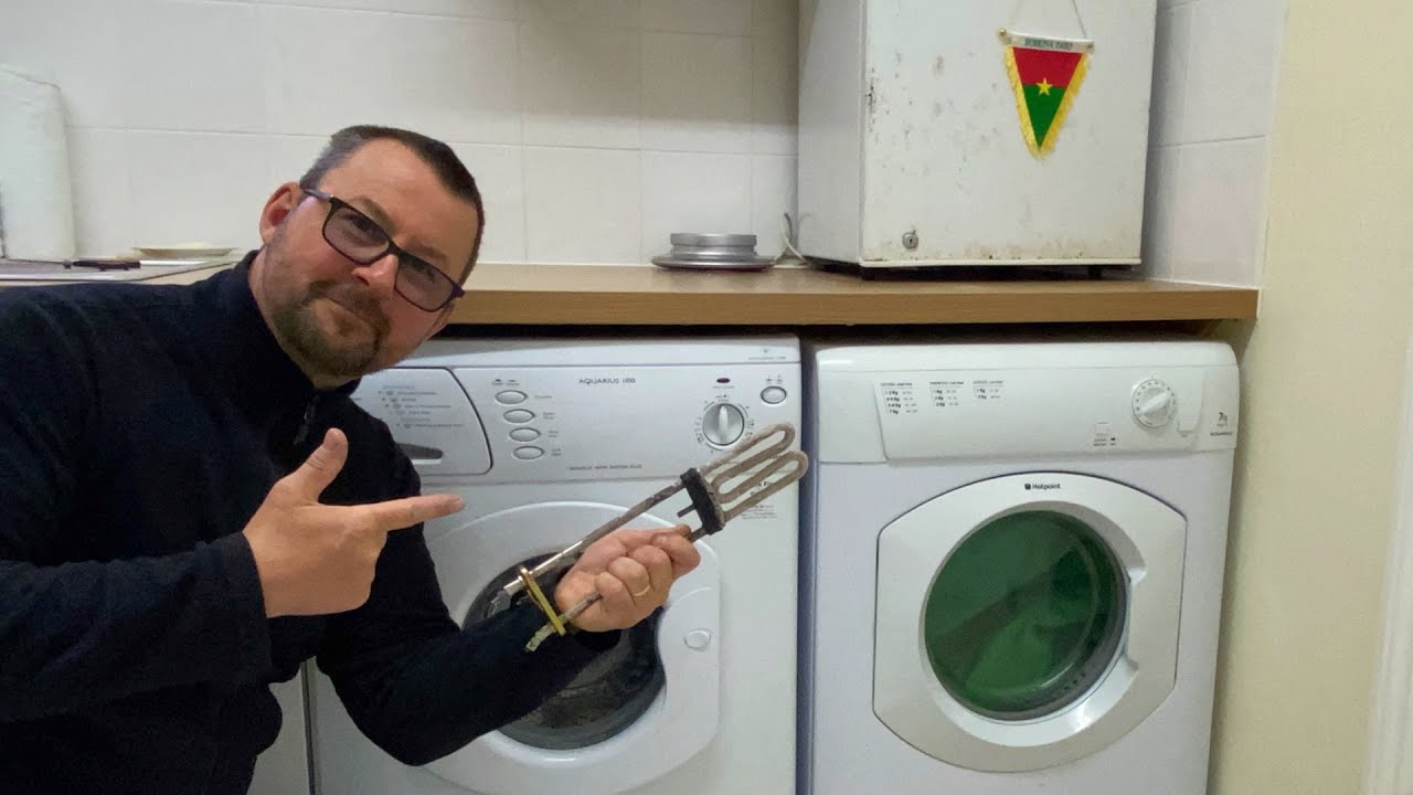 Hotpoint washing machine- how to remove/replace a stuck heater element.😀