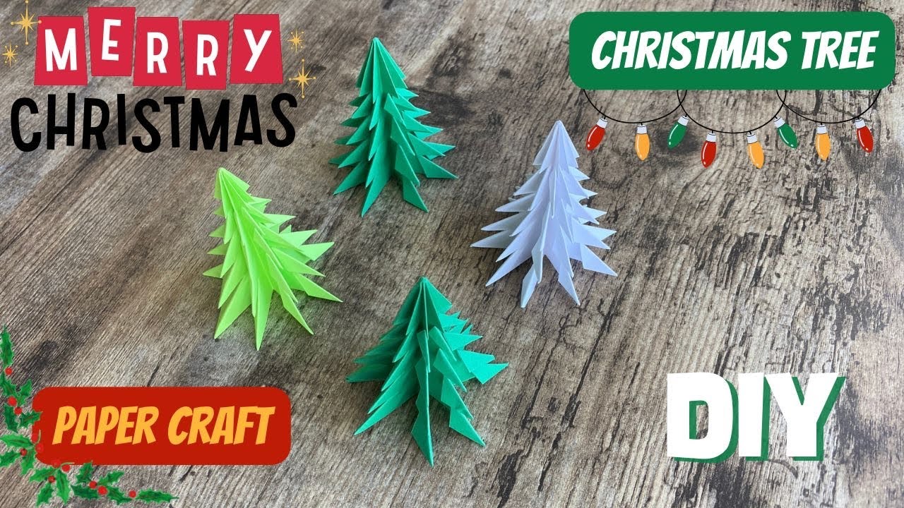DIY PAPER CHRISTMAS TREE EASY TUTORIAL | PAPER CRAFTING CHRISTMAS DECORATION | HAPPY NEW YEAR 2024