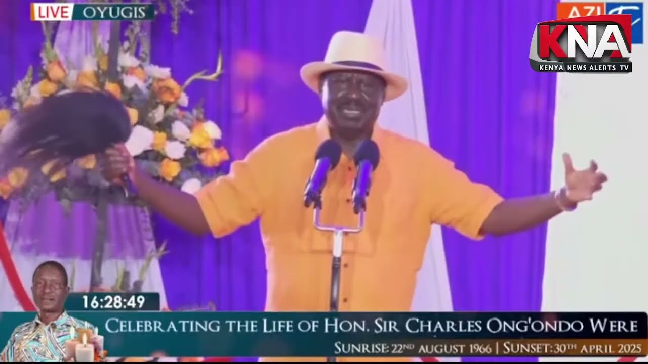 FULL SPEECH! RAILA ODINGA ELECTRIC REMARKS AT ONGONDO WERE'S BURIAL