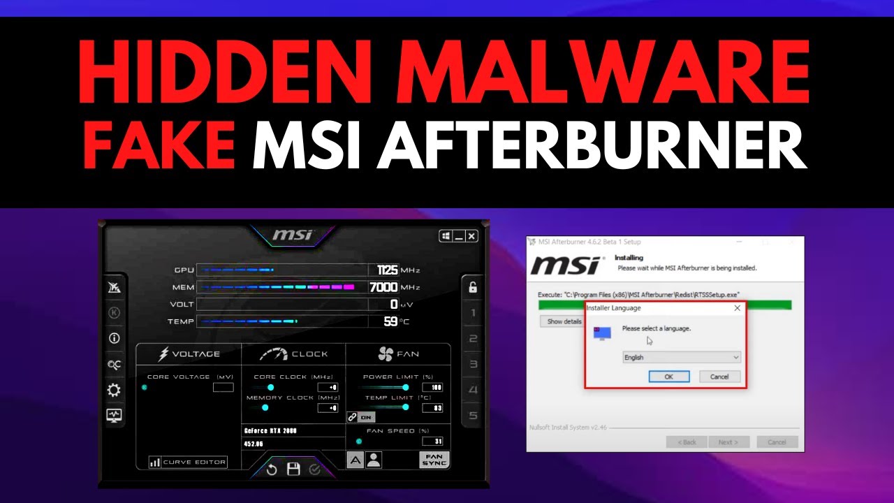 Поддельный MSI Afterburner со скрытым вредоносным ПО