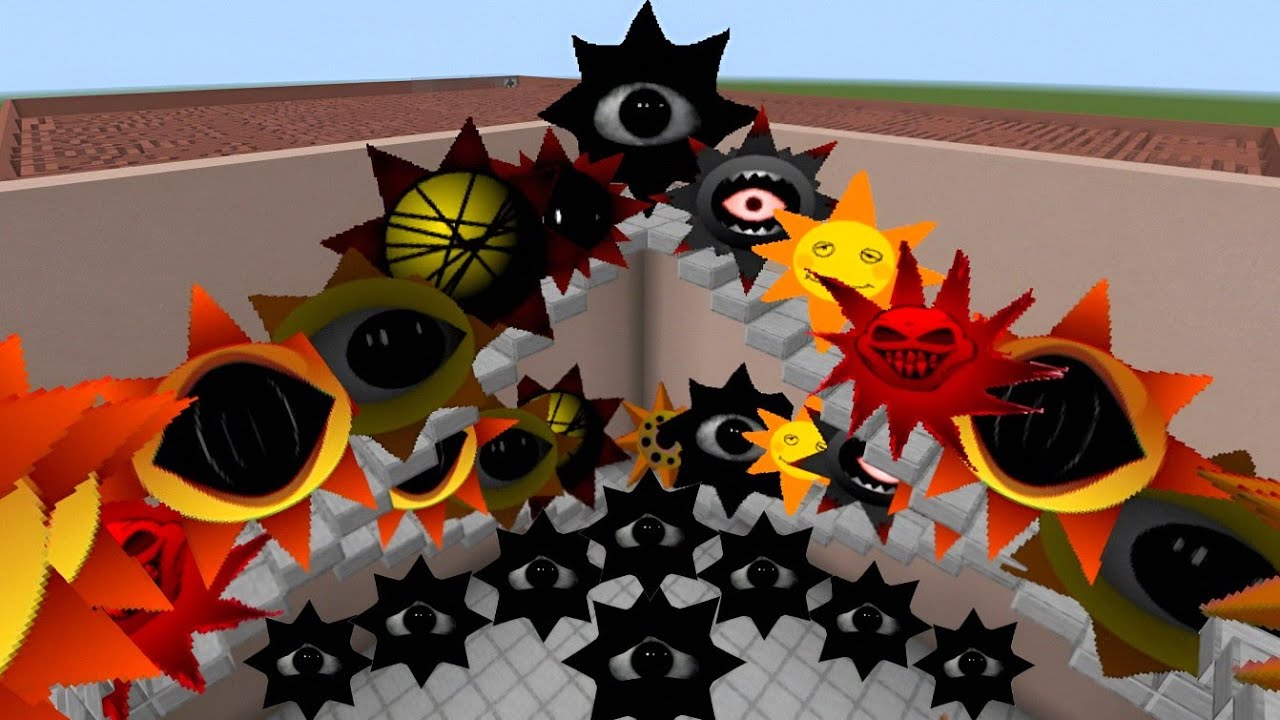 My Sprunki Mr Sun Horror in Minecraft PE