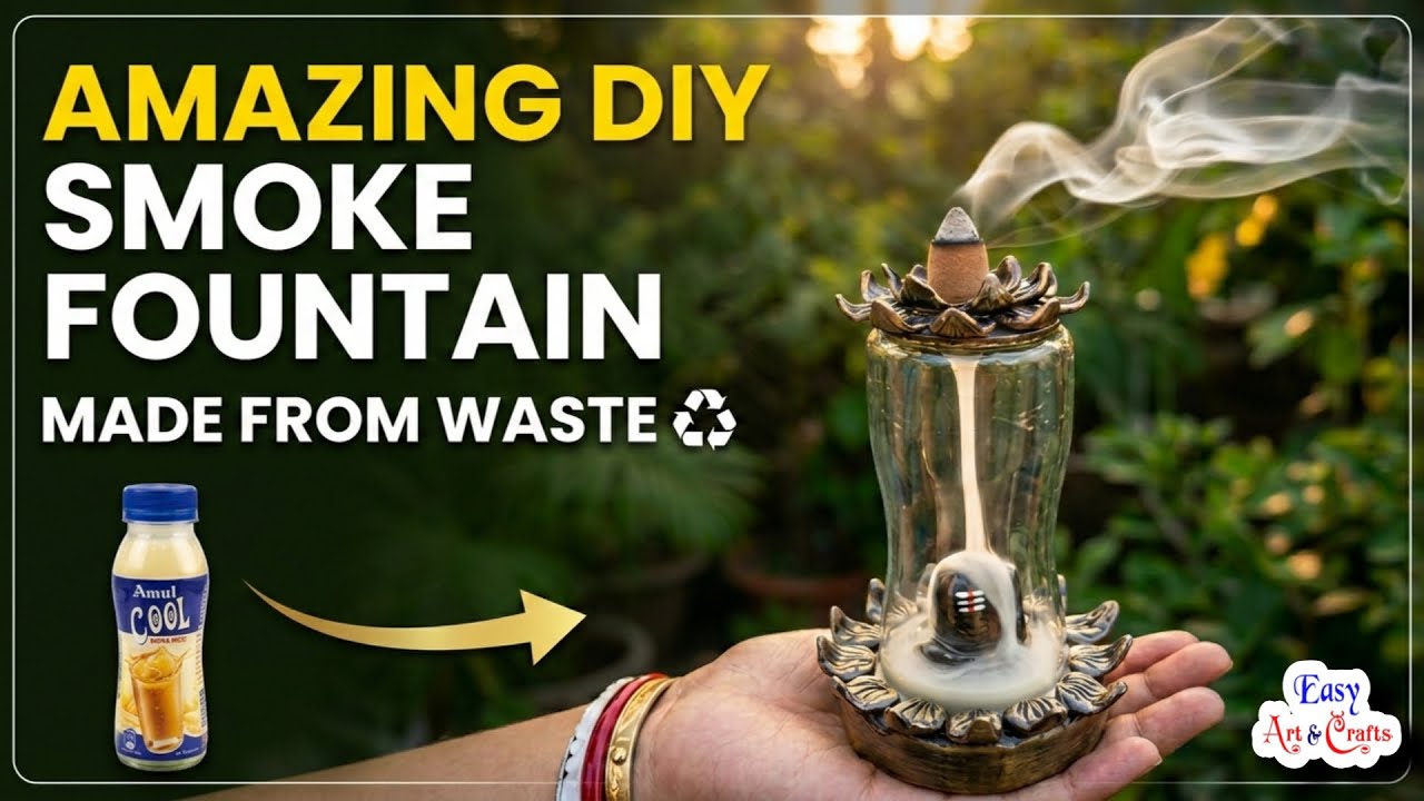Как сделать дымовой фонтан с изображением Господа Шивы в домашних условиях | Лучшая поделка из ис...